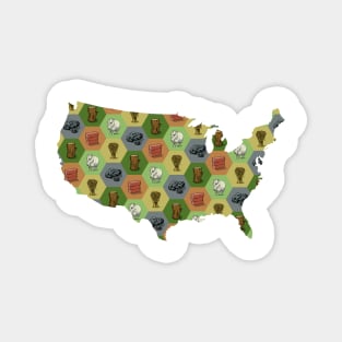 United States of America Map Board Games Magnet