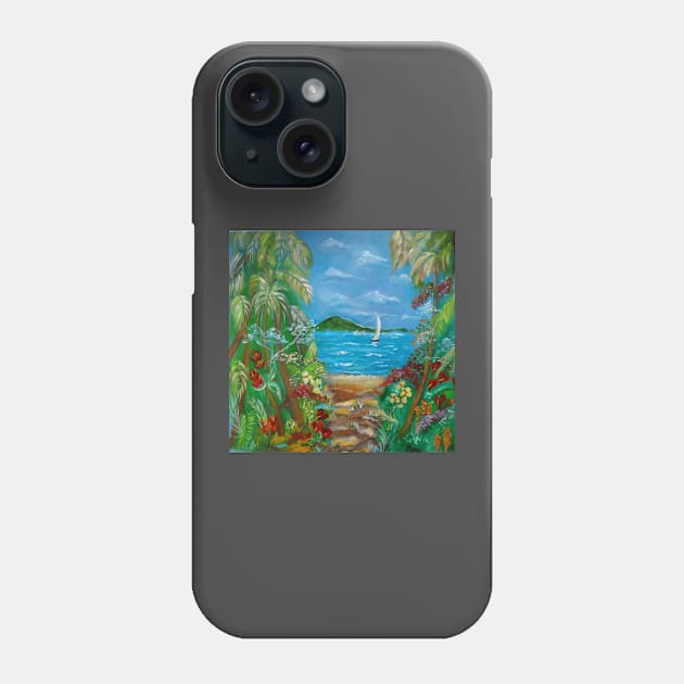 Tropical Path to the Beach Phone Case by jennyleeandjim