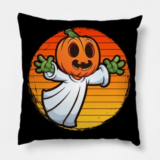 Boo Jack O Lantern Pumpkin Ghost Halloween Pillow