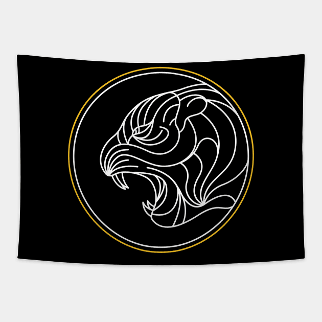 Tiger Roar Tapestry by VEKTORKITA