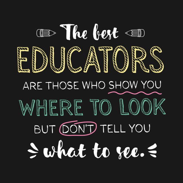 The best Educators Appreciation Gifts - Quote Show you where to look by BetterManufaktur