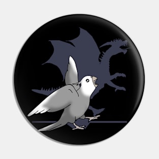 White faced Cockatiel Dragon Shadow Pin