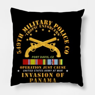 Just Cause - 549th Military Police Co - Ft Davis, CZ w Svc Ribbons Pillow