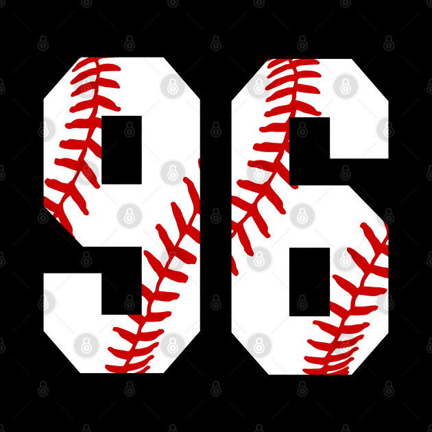 Baseball Number 96 #96 Baseball Shirt Jersey Favorite Player Biggest Fan by TeeCreations