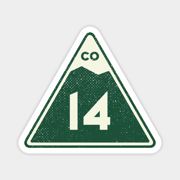 Colorado Mountain Sign Magnet by Draft Horse Studio