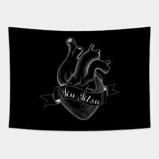 Jiu Jitsu Black Heart - Love for submissions Tapestry