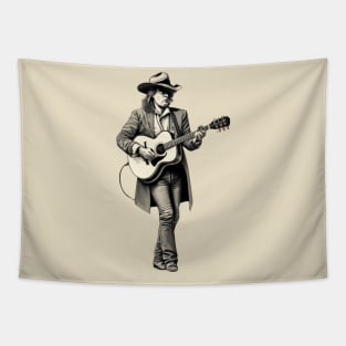 Dwight Yoakam Playing Guitar Tapestry