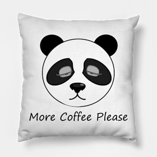 More Coffee Panda Pillow