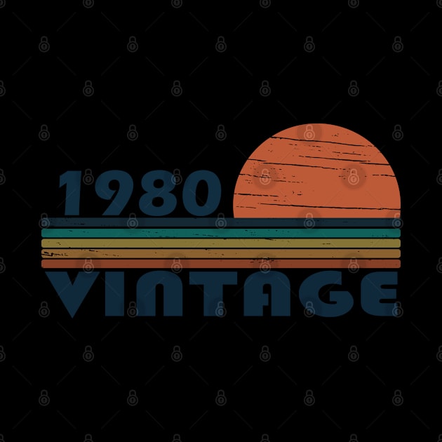 vintage 1980 birthday by omitay