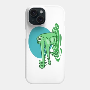 funny crocodile cartoon Phone Case