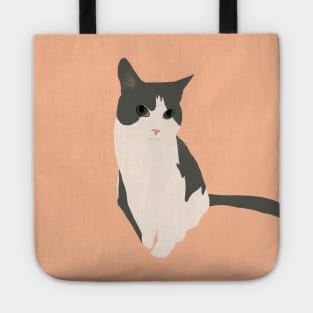 Gray and white cat Tote