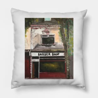 Hull Barber Shop, England Pillow