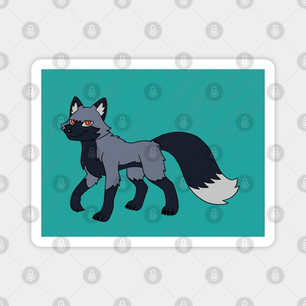 Silver Fox Magnet by Firestorm Fox