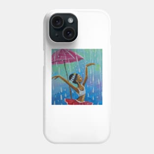 ballerina dancing in rain Phone Case