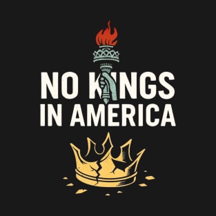No King IN America USA Flag Vintage Protest Democracy Retro T-Shirt