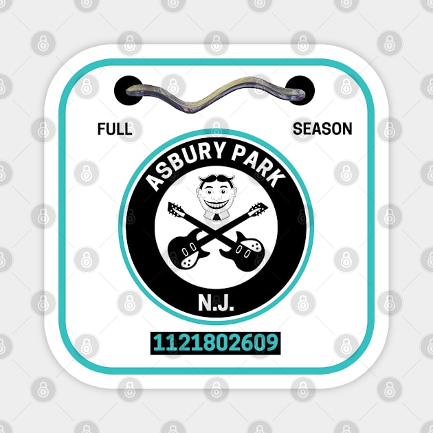 Asbury Park New Jersey Beach Badge Magnet by fearcity