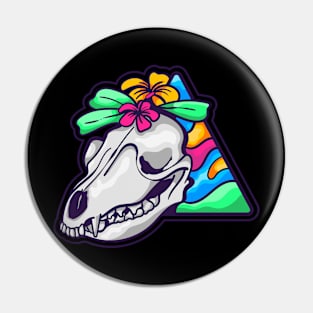 Skull Rainbow Pin