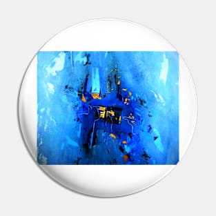 Blue, Black, Gold Pin