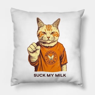 Cat suck my milk Pillow