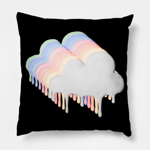 Dixie Damelio - be happy Cloud pop rainbow (with shadows)| Charli Damelio Hype House Tiktok Pillow by Vane22april