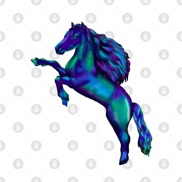 Pony - sparkly, glittery, magical, horse with flowing mane by Artonmytee