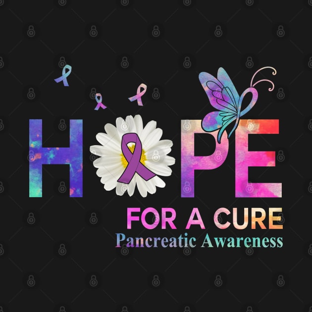 Hope For A Cure  Butterfly Flower Pancreatic cancer by HomerNewbergereq