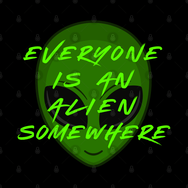 Everyone is an Alien Somewhere by AI INKER