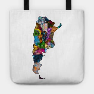 Spirograph Patterned Argentina Province Map Tote