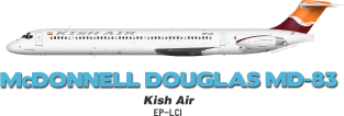 McDonnell Douglas MD-83 - Kish Air Magnet