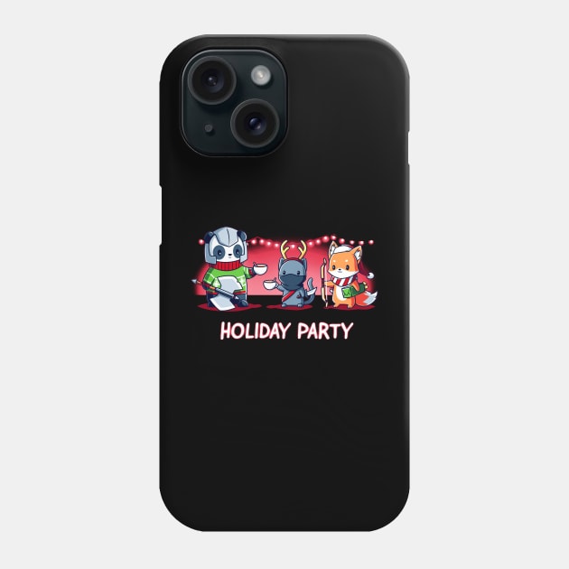 Holiday Party Phone Case by Crokwalkins