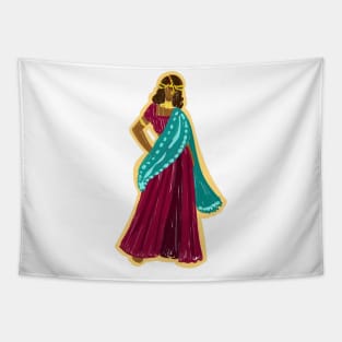 Indian Fashion Study Tapestry