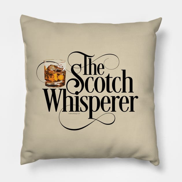 The Scotch Whisperer - funny whiskey drinker Pillow by eBrushDesign