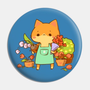 Wilted Flowers Cat Pin