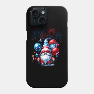 4th Of July Patriotic Gnomes Sunglasses American Fireworks Phone Case