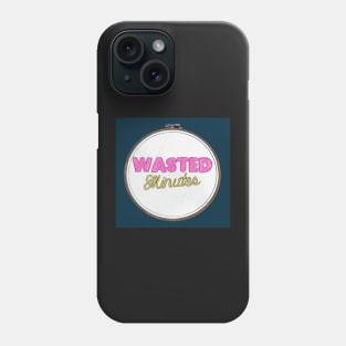 Wasted Minutes Podcast Art: Needlepoint Phone Case