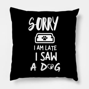 Sorry I am late I saw a dog Pillow