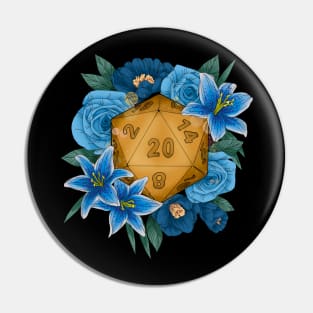 Blue D20 Pin