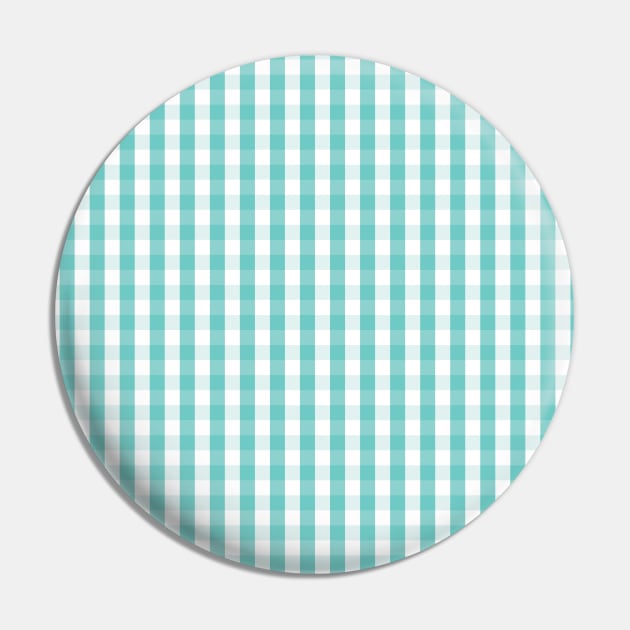 Southern Turquoise Gingham Pin by PSCSCo