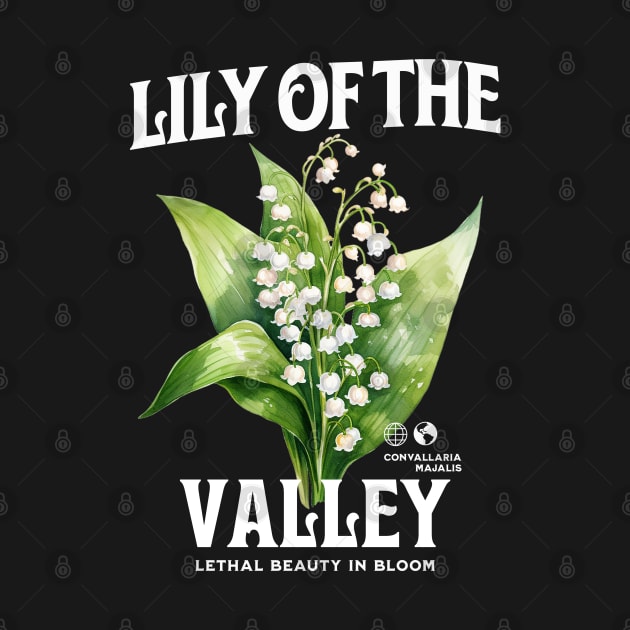 lily of the valley, lily design, flowers, floral art, watercolor illustration of lily of the vally, poisonous plant, may, birth flower by OurCCDesign