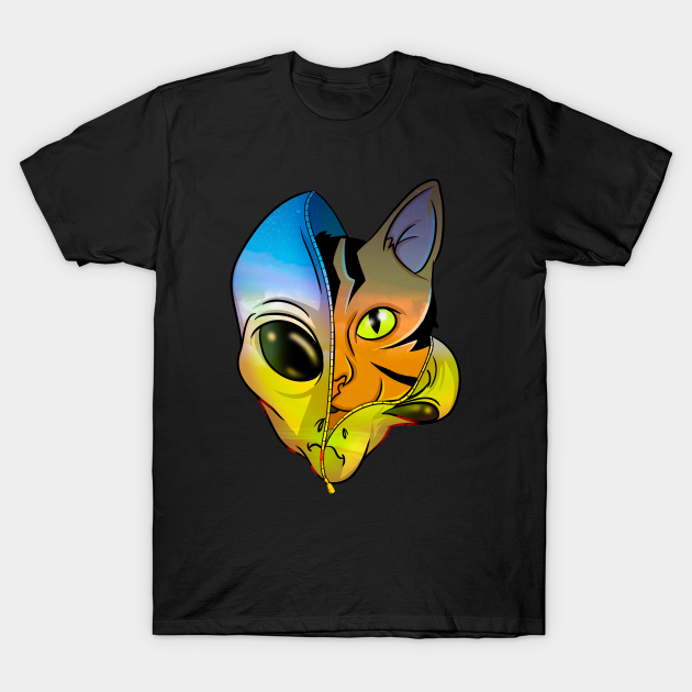 Anime Feline Alien Head Space Cat - Cat In Space - T-Shirt | TeePublic Anime Feline Alien Head Space Cat - Cat In Space - T-Shirt | TeePublic
