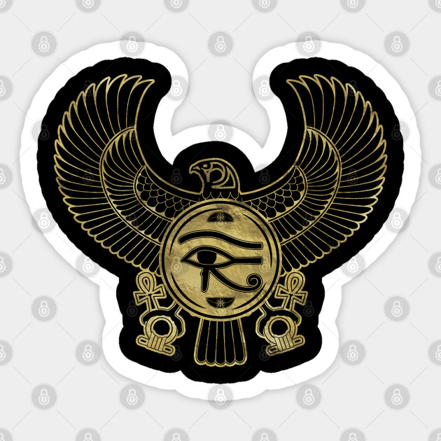 Golden Egyptian Eye Of Horus Wadjet Eye Of Horus Sticker