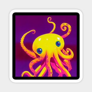 Yellow Octopus Magnet