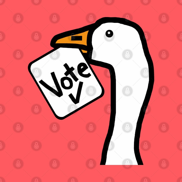 Portrait of Goose with Stolen Vote Message by ellenhenryart