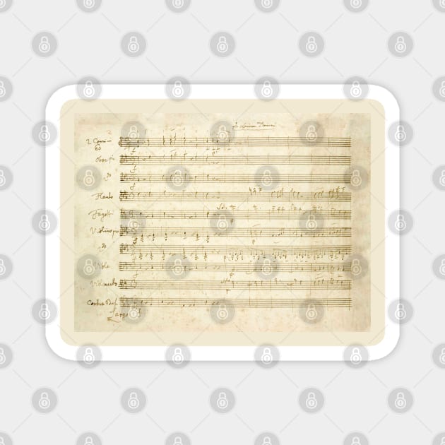 Haydn | Symphony | Original manuscript score Magnet by Musical design