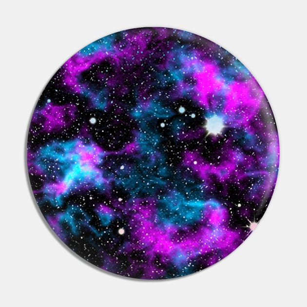 Neon Galaxy Deep Space Sky Pin by julieerindesigns