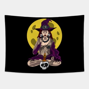 Witch Yoga Meditation Tapestry