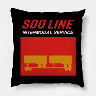 Soo Line Railroad Trailer Train Pillow