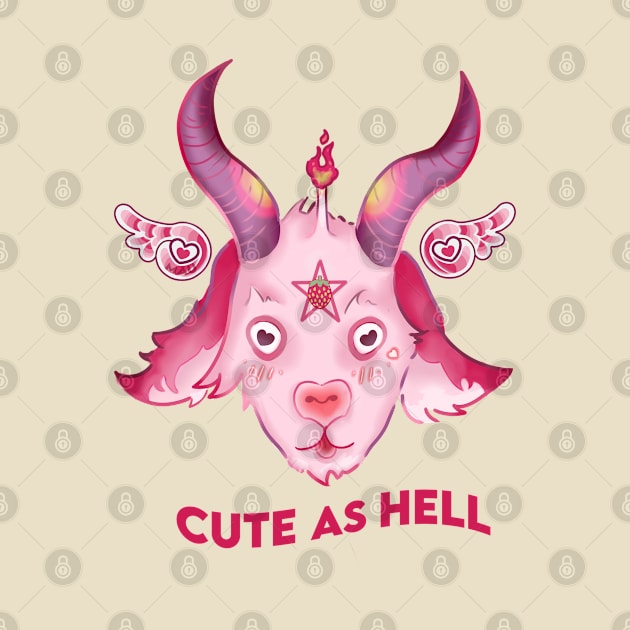 Cute as hell Baphomet Strawberry by Doodling