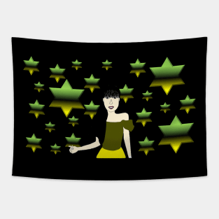 Green Girl - I love to save world & save life. Tapestry