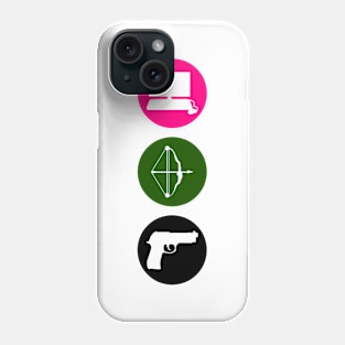 Team Arrow - Colorful Symbols - Weapons Phone Case